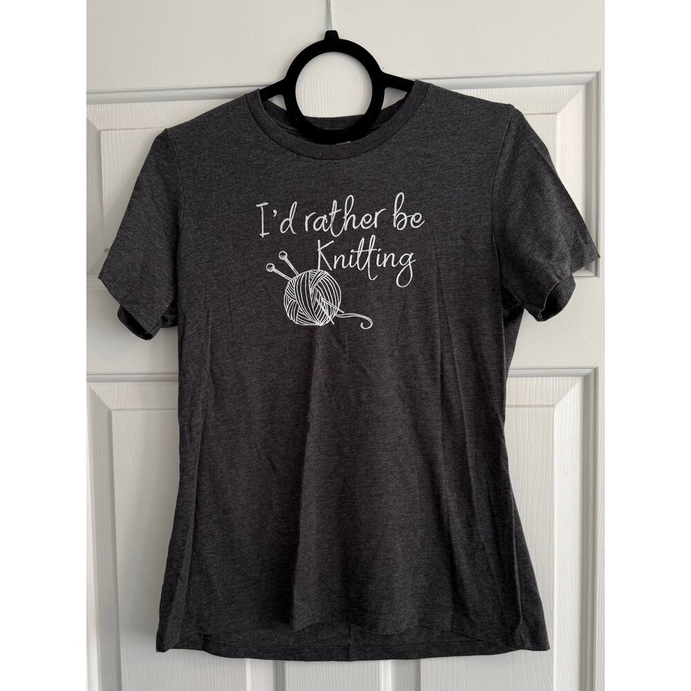 Women’s Small “I’d rather be knitting” shirt